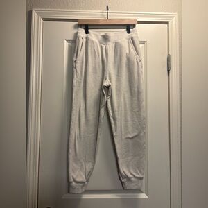 aerie Light Cream/ Grey Sweatpants Womens Size Medium